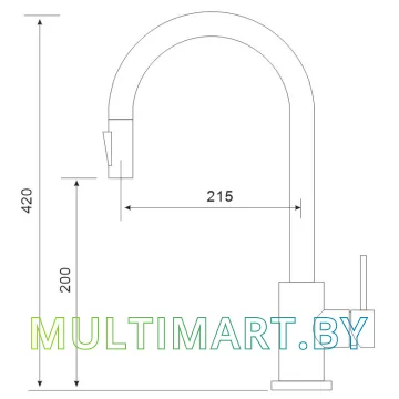 Смеситель Gross Aqua Neosteel 3140609SS картинка 2